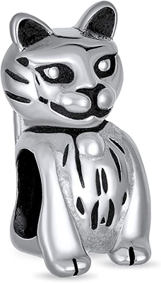Années de l'adolescence se reposantes de femmes de Kitten Kitty Pet Animal Lover CAT Dangle Charm Beads For
