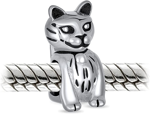 Années de l'adolescence se reposantes de femmes de Kitten Kitty Pet Animal Lover CAT Dangle Charm Beads For
