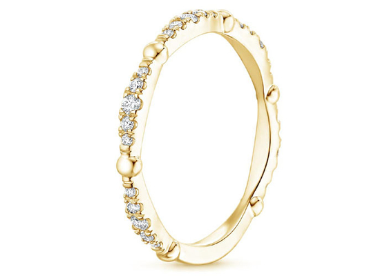 Pavez la pleine clarté des bijoux 0.67ct G-H VS1 d'or jaune du diamant 14K