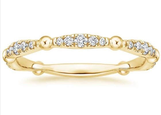 Pavez la pleine clarté des bijoux 0.67ct G-H VS1 d'or jaune du diamant 14K