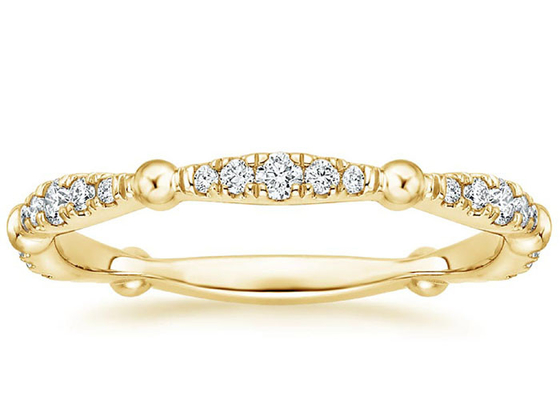 Pavez la pleine clarté des bijoux 0.67ct G-H VS1 d'or jaune du diamant 14K