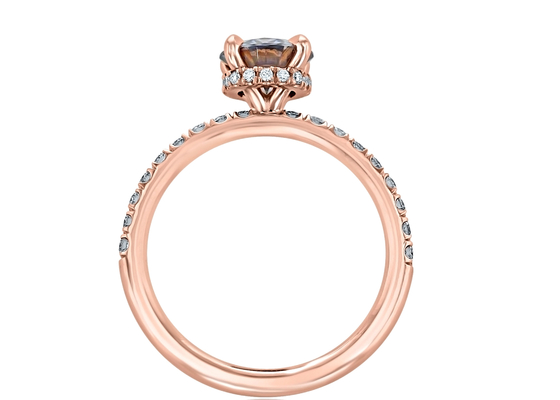 dimension de Moissanite développée par laboratoire matériel Ring Silver Grey Color 1ct 5pcs de l'or 9K