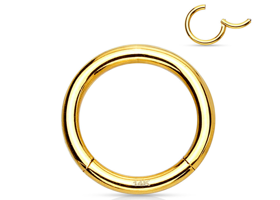 Hélice perçant le Clicker de l'or 14K pour le tragus 16g-40g de cartilage