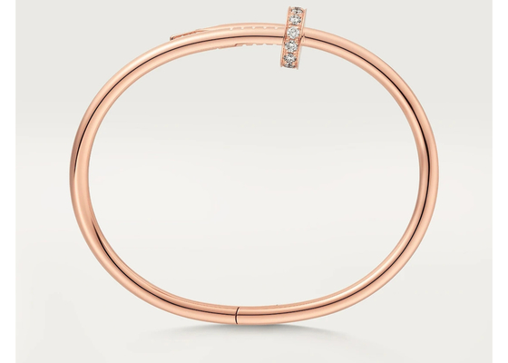 ODM de wideth de Rose Gold Bangle 3.5mm de bijoux d'or massif de 0.59ct 18K