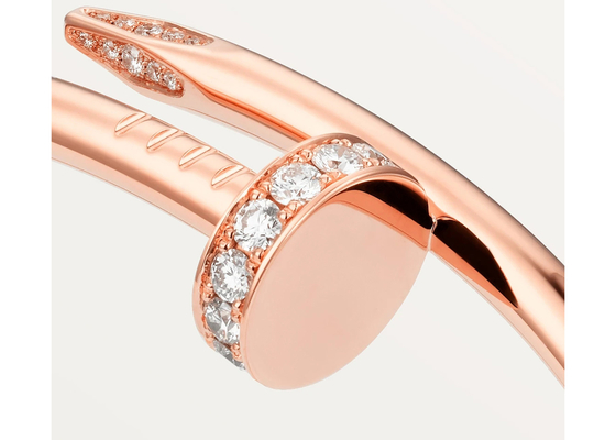 ODM de wideth de Rose Gold Bangle 3.5mm de bijoux d'or massif de 0.59ct 18K