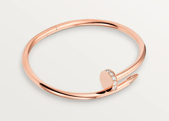 ODM de wideth de Rose Gold Bangle 3.5mm de bijoux d'or massif de 0.59ct 18K