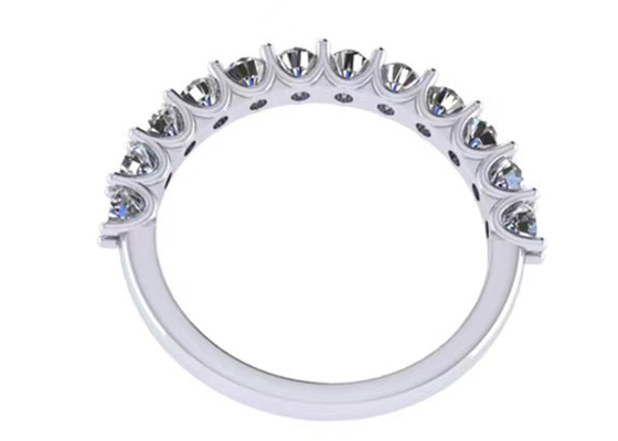 fiançailles de 1,2 ct et taille du poids RD2.7MM de Ring Set 1.93g de mariage