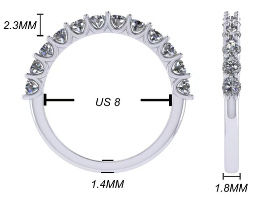 fiançailles de 1,2 ct et taille du poids RD2.7MM de Ring Set 1.93g de mariage