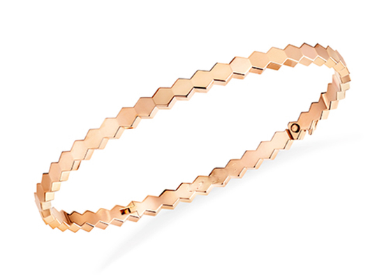 Largeur du bracelet 4mm de bracelet d'or massif de l'hexagone 18k pour l'OEM d'engagement