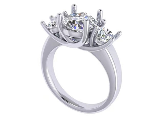 La couleur d'or blanc de bijoux d'or massif de la coupe ronde 14k a plaqué 2.21g le poids 8.4×5.05mm
