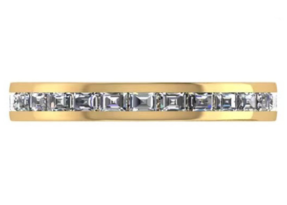 27pcs ODM d'OEM du diamant 18K Rose Gold Ring With 2.0×1.5MM pour le cadeau