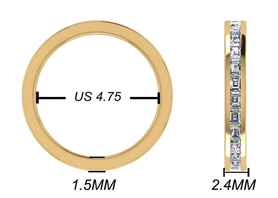 27pcs ODM d'OEM du diamant 18K Rose Gold Ring With 2.0×1.5MM pour le cadeau