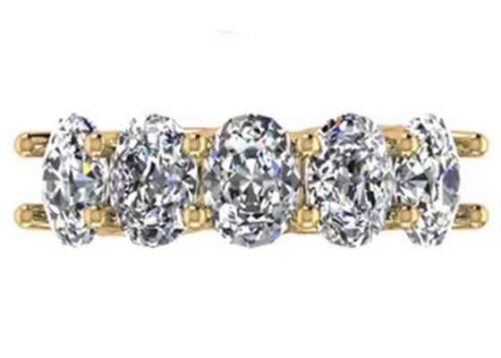 Taille ovale du diamant 18K Rose Gold Ring 6.43x 4.7x 3.03mm pour l'anniversaire