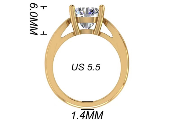 Main plaçant des bijoux de l'or massif 14K, solitaire naturel rond Diamond Rings de la coupe 2.7ct