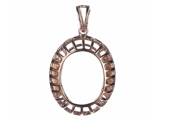 L'ovale forment semi la fourche du poids 2.7g du pendant 10×14mm de bijoux de bâti plaçant le type