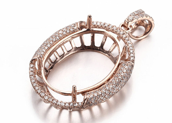 L'ovale forment semi la fourche du poids 2.7g du pendant 10×14mm de bijoux de bâti plaçant le type