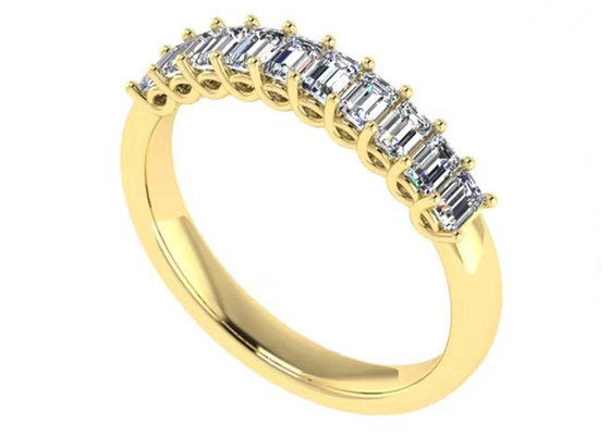 10pcs la fin de support du diamant 18k Rose Gold Ring 3.0×2.0mm a coupé pour l'anniversaire
