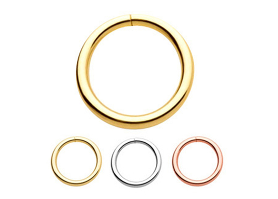 anneau perçant 1/4inches 5/16inches 3/18inches de l'or 14k pour l'oreille de lèvre de nez