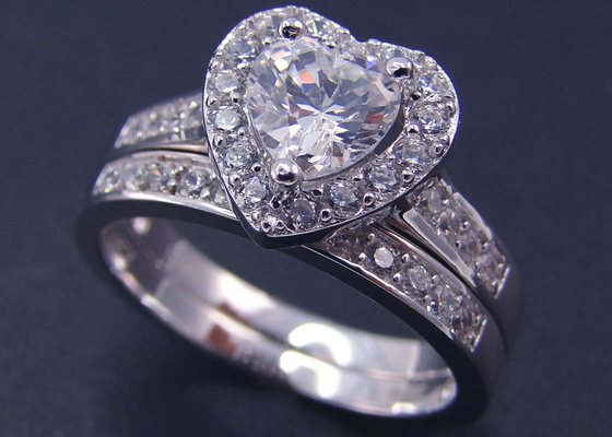 Taille en pierre brillante de Diamond Ring 1pcs 6.5MM de coeur de carat de la coupe 1