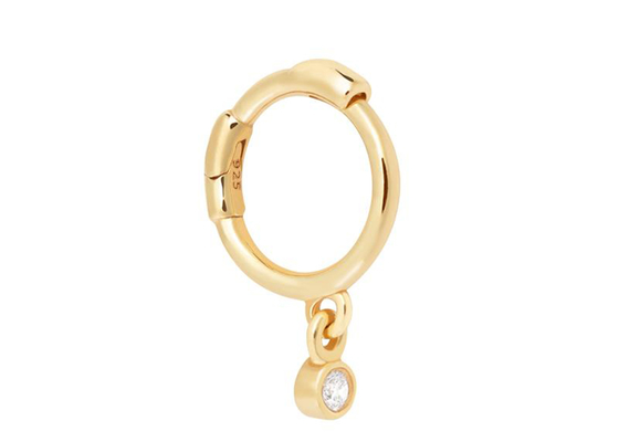 ODM d'OEM géométrique de boucles d'oreille de cercle de baisse d'or du rond 14k pour des femmes