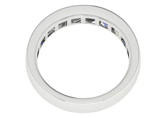 La fin de support a coupé les bagues de fiançailles rondes d'or blanc, l'or 18k blanc et le Diamond Ring 3.0×2.3mm