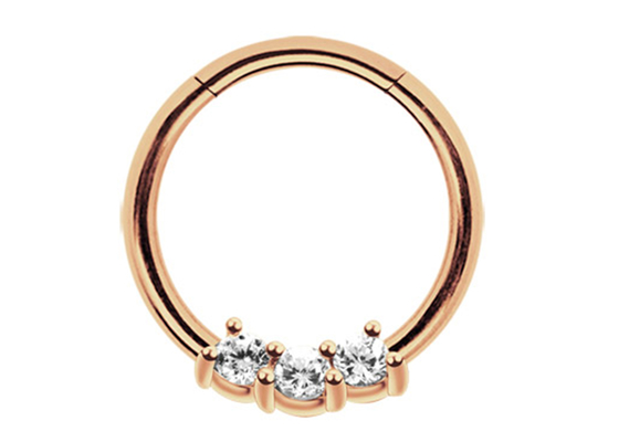 Anneau de nez d'anneau, de 8mm et de 10mm de septum d'or de l'hélice 14k pour l'usage quotidien
