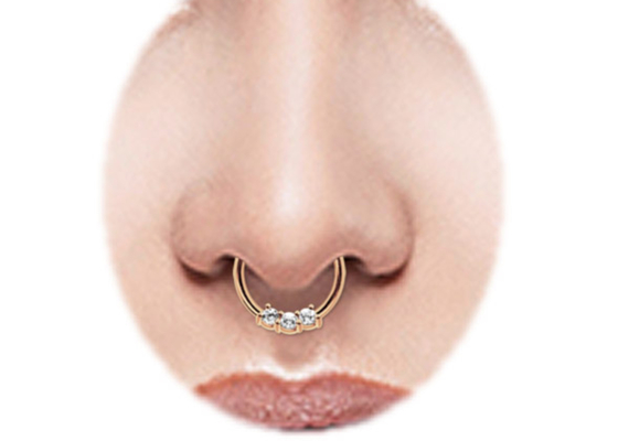 Anneau de nez d'anneau, de 8mm et de 10mm de septum d'or de l'hélice 14k pour l'usage quotidien