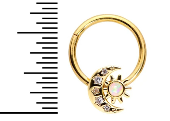 La lune perçante Sun de nez solide de l'or 18K forment avec l'ODM naturel de diamants de 0.06ct SI2