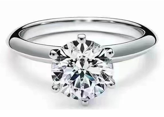 engagement Ring Setting d'or blanc de la coupe 18k de série de 5mm avec l'ODM des diamants 8pcs