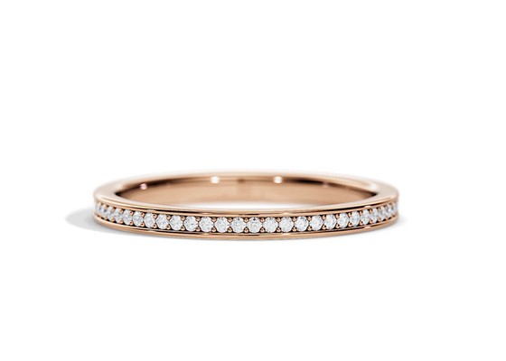 Demi poids de Ring Stacking 0.36ct d'or de l'éternité 9K pour l'anniversaire