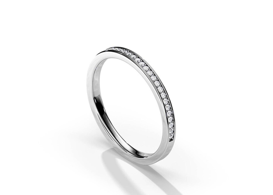 Demi poids de Ring Stacking 0.36ct d'or de l'éternité 9K pour l'anniversaire