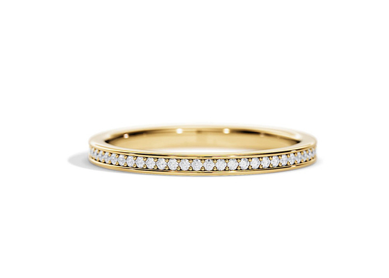 Demi poids de Ring Stacking 0.36ct d'or de l'éternité 9K pour l'anniversaire