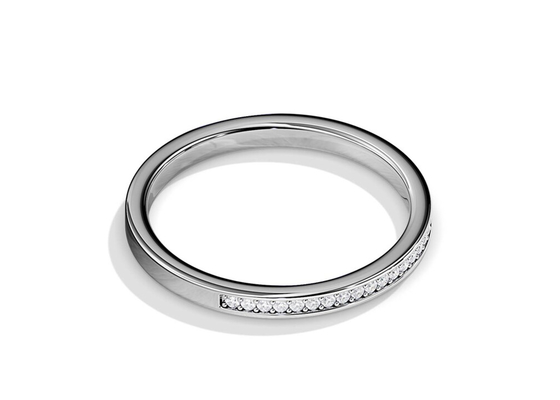 Demi poids de Ring Stacking 0.36ct d'or de l'éternité 9K pour l'anniversaire