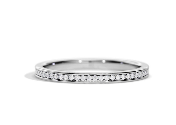 Demi poids de Ring Stacking 0.36ct d'or de l'éternité 9K pour l'anniversaire