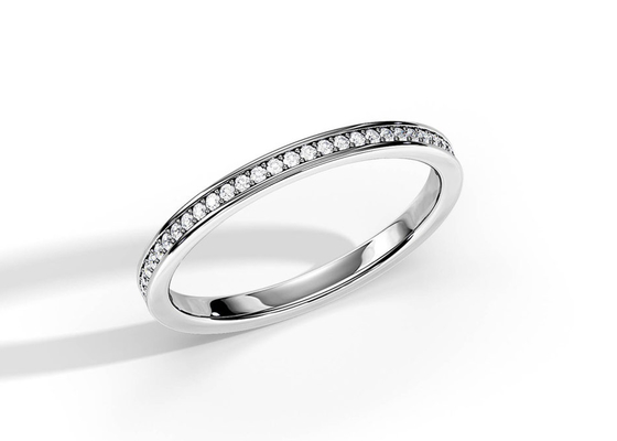 Demi poids de Ring Stacking 0.36ct d'or de l'éternité 9K pour l'anniversaire