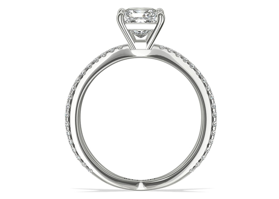 fiançailles de promesse de 0.1ct RD3.0MM et poids de Ring Set 3.21g de mariage