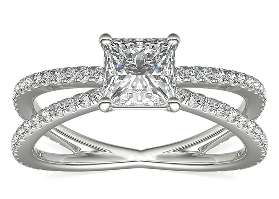 fiançailles de promesse de 0.1ct RD3.0MM et poids de Ring Set 3.21g de mariage