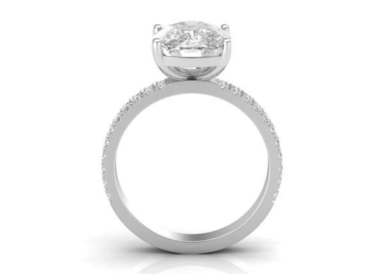 Bijoux 20pcs de l'or massif 14K de 6×8MM avec le diamant 1.5ct ovale