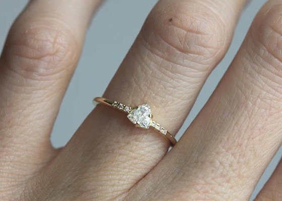 Mode vrai Diamond Jewellery Ring avec l'ODM de pierre de triangle de 4×4mm