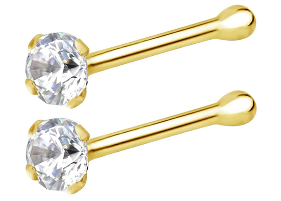 anneau de nez de l'or 14k de 7mm, OEM perçant de bijoux de nez non irritant