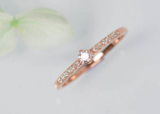 vraie Diamond Jewellery coupe de rond de poids de l'anneau 0.25ct de 4mm pour l'OEM d'anniversaire