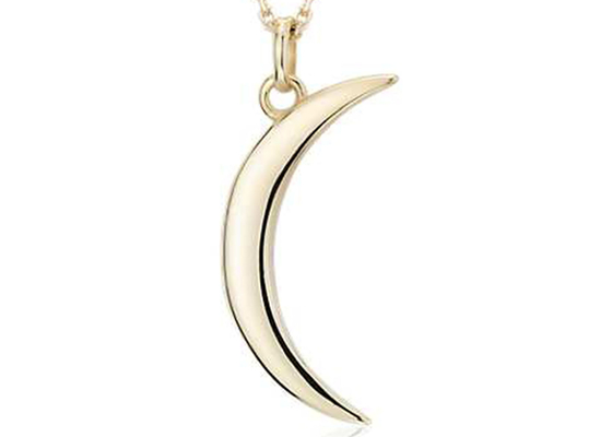 or Crescent Moon Necklace, ODM femelle de longueur de 21mm de collier d'habilitation