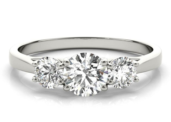 1,0 anneau d'argent du carat 9K 925 Sterling Silver Material avec l'ODM de Moissanite