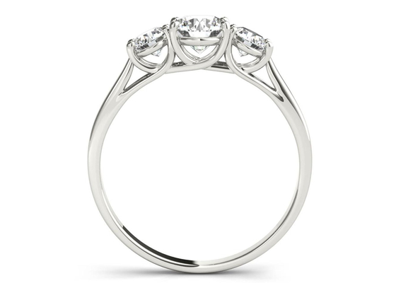 1,0 anneau d'argent du carat 9K 925 Sterling Silver Material avec l'ODM de Moissanite