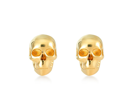 Main de fourche des boucles d'oreille 3×5MM de crâne d'or d'anniversaire plaçant le type ODM