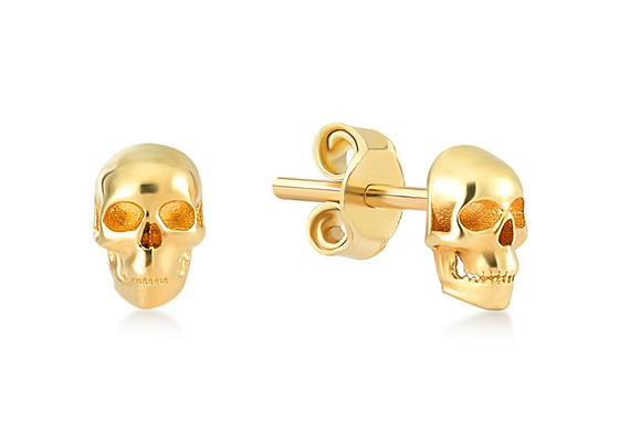Main de fourche des boucles d'oreille 3×5MM de crâne d'or d'anniversaire plaçant le type ODM