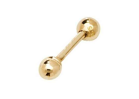 Vissez de retour les boucles d'oreille de l'or 9K pour le cartilage pour le mariage de fiançailles