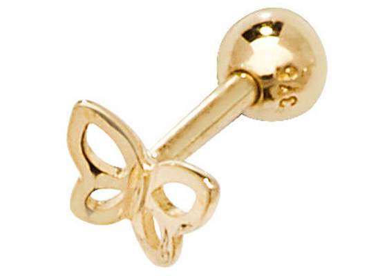 Vissez de retour les boucles d'oreille de l'or 9K pour le cartilage pour le mariage de fiançailles