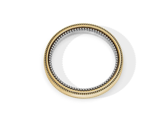 ODM 2 Tone Gold Engagement Rings, OEM d'anneau d'alliance d'or de 4MM 5MM 6MM