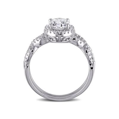 Poids ovale de Diamond Engagement Ring 0.92ct d'or blanc de la coupe 18kt pour l'ODM de femmes